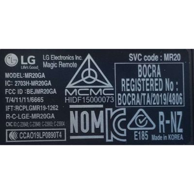 CONTROL REMOTO MAGIC PARA TV LG 4K SMART ORIGINAL / COMANDO DE VOZ A DISTANCIA / TV NUMERO DE PARTE AKB75855501 / 2703H-MR20GA / MR20GA / 20061101260A / MODELOS 49NANO85UNA / 49NAN085UNA  / OLED55CXPUA / 65NANO97 65NAN097 / 55NANO90 / 55NAN090 - Imagen 2